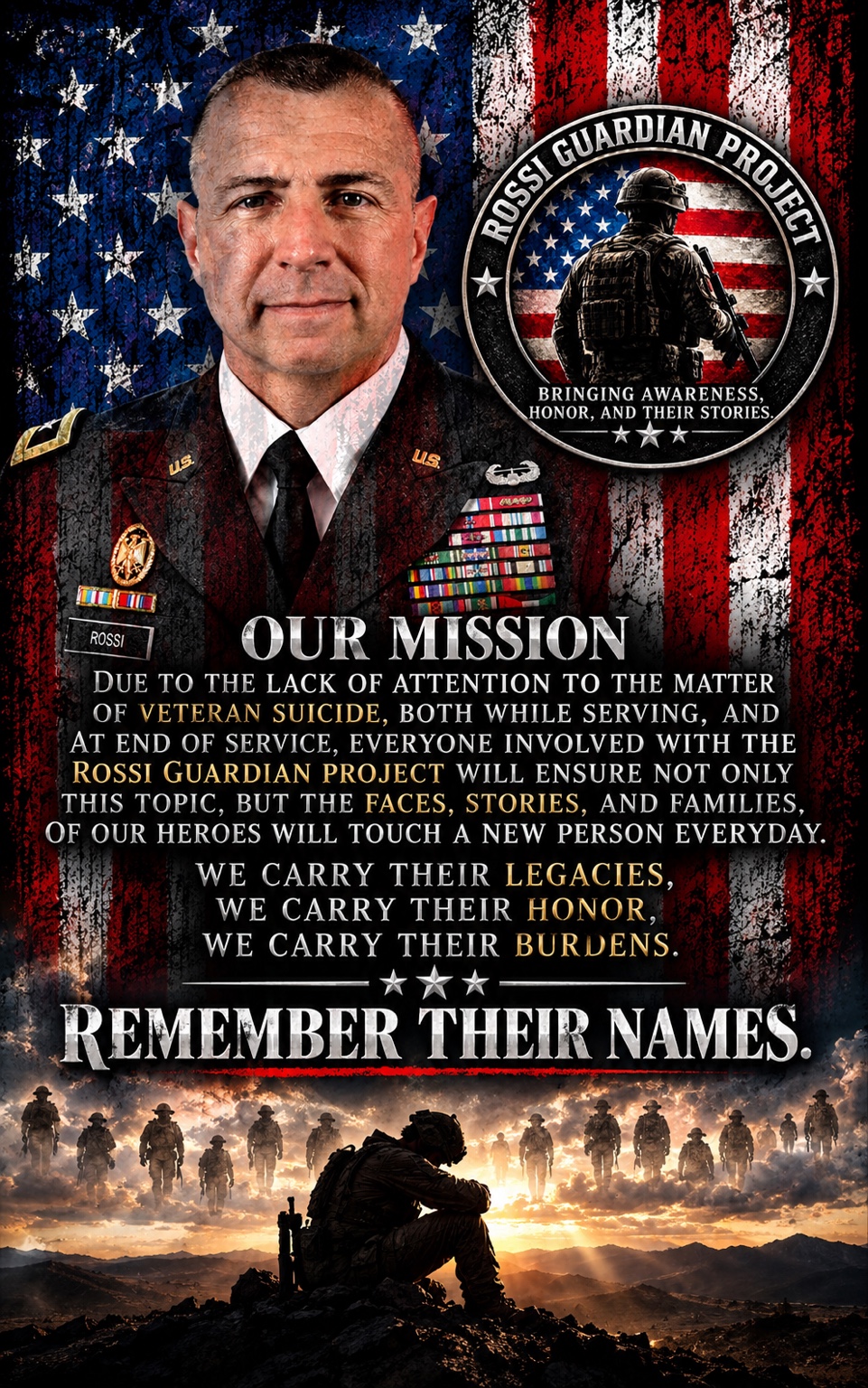 MG John G. Rossi in the Rossi Guardian Project mission tribute